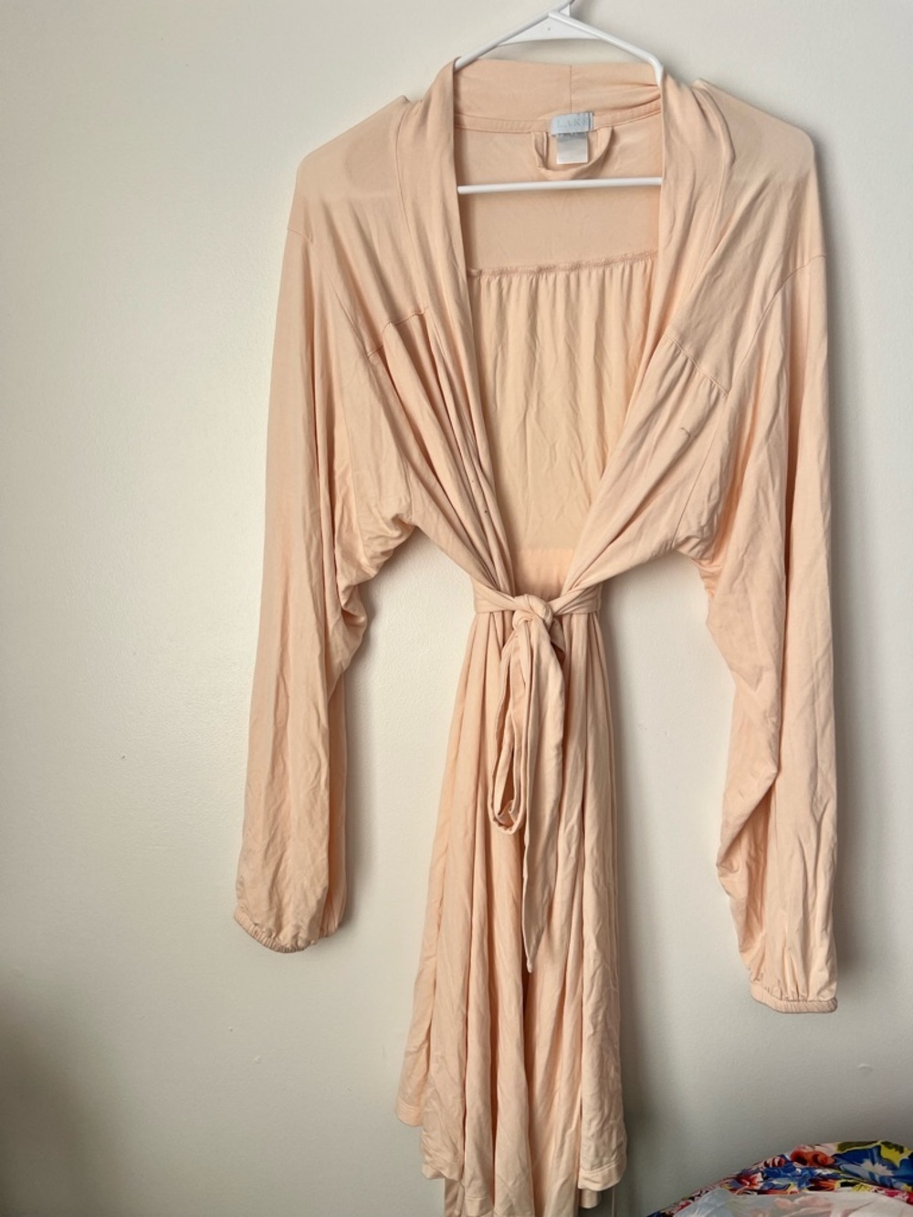 Lake Pink Tie-Front Lounge Robe
